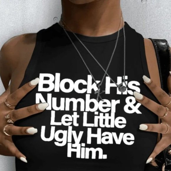 Block His Number & Let Little Ugly Have Him Tank Top - Picture 4 of 6